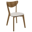 Kosy 5pc Dining Table n 4 Chair Set- Chestnut Brown- Tan Faux Leather