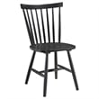 Halie 5pc Dining Table Set- Walnut Brown Wood- 4 Spindle Back Chairs