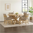 Avira Dining Chair- Handcrafted Mango Wood- Cotton Rope Weaving- Beige Cushion