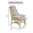 Avira Dining Chair- Handcrafted Mango Wood- Cotton Rope Weaving- Beige Cushion