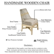Avira Dining Chair- Handcrafted Mango Wood- Cotton Rope Weaving- Beige Cushion