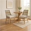 Avira Dining Chair- Handcrafted Mango Wood- Cotton Rope Weaving- Beige Cushion