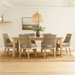 Avira Dining Chair- Handcrafted Mango Wood- Cotton Rope Weaving- Beige Cushion