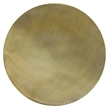 Dyan Coffee Table- 34.5 Inch Round Drum Shape- Black- Gold Antique Brass Ombre