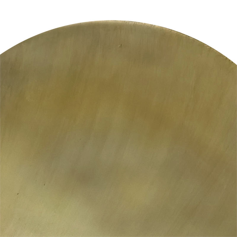 Dyan Coffee Table- 34.5 Inch Round Drum Shape- Black- Gold Antique Brass Ombre