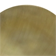 Dyan Coffee Table- 34.5 Inch Round Drum Shape- Black- Gold Antique Brass Ombre