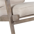 Amber Accent Chair- Handcrafted Washed Mango Wood-  Fabric Cushions- Angled Legs
