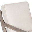 Amber Accent Chair- Handcrafted Washed Mango Wood-  Fabric Cushions- Angled Legs