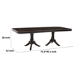 Stoe 76-96 Inch Dining Table-Rectangular Extendable-Pedestal Base-Brown