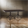 Stoe 76-96 Inch Dining Table-Rectangular Extendable-Pedestal Base-Brown