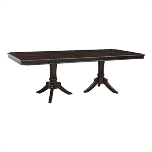 Stoe 76-96 Inch Dining Table-Rectangular Extendable-Pedestal Base-Brown