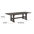 Koa 84-102 Inch Dining Table-Extendable 8 Seater Rectangular-Brown Wood