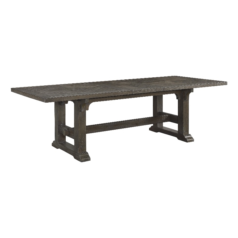 Koa 84-102 Inch Dining Table-Extendable 8 Seater Rectangular-Brown Wood