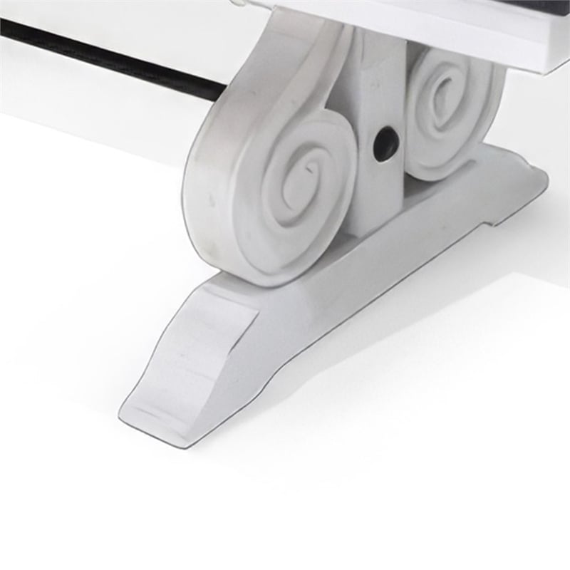 Orso Dining Table-White and Brown 78-96 Inch Extendable Mahogany Wood