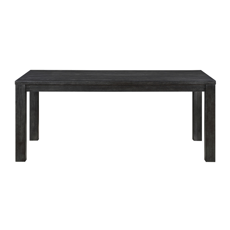 Lory 72 Inch Dining Table-Rectangular Top-6 Seater-Black Solid Wood ...