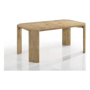 Meni 66-84 Inch Extendable Dining Table-Rectangular-Oak Brown-Solid Wood