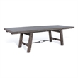 Yael Dining Table-Light Brown Mahogany Wood-Extendable 76-106 Inch