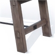 Yael Dining Table-Light Brown Mahogany Wood-Extendable 76-106 Inch