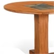 Marv Dining Table w 2 Drop Leaves-40 Inch Round Top-Brown Wood