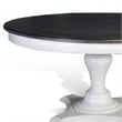 Orso Dining Table-Pedestal Base-54 Inch Round Top-White-Dark Brown
