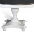 Orso Dining Table-Pedestal Base-54 Inch Round Top-White-Dark Brown