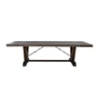 Flint Extendable Dining Table-108-140 Inch-2 Folding Leaves-Brown