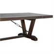 Flint Extendable Dining Table-108-140 Inch-2 Folding Leaves-Brown