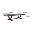 Flint Extendable Dining Table-108-140 Inch-2 Folding Leaves-Brown