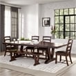 Flint Extendable Dining Table-108-140 Inch-2 Folding Leaves-Brown