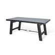 Rena Dining Table with Turnbuckles-74 Inch Black Sand Mahogany Wood