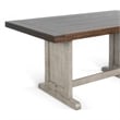 Camie Dining Table-60 Inch Rectangular Plank Top-Dark Brown n Gray