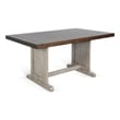 Camie Dining Table-60 Inch Rectangular Plank Top-Dark Brown n Gray
