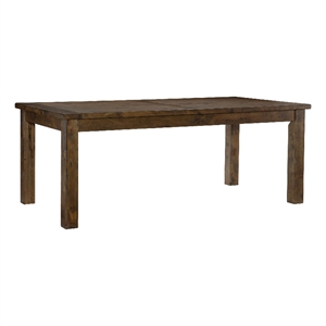 Rick Dining Table-79 Inch Rectangular Top-Natural Brown Rubberwood
