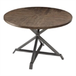 Fena Dining Table-Round 45 Inch Brown Wood Top-Gray Metal Star Base