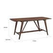 Manny Dining Table with Picnic Style Trestle Base-Walnut Wood 71 Inch