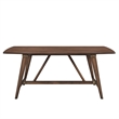 Manny Dining Table with Picnic Style Trestle Base-Walnut Wood 71 Inch