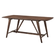 Manny Dining Table with Picnic Style Trestle Base-Walnut Wood 71 Inch