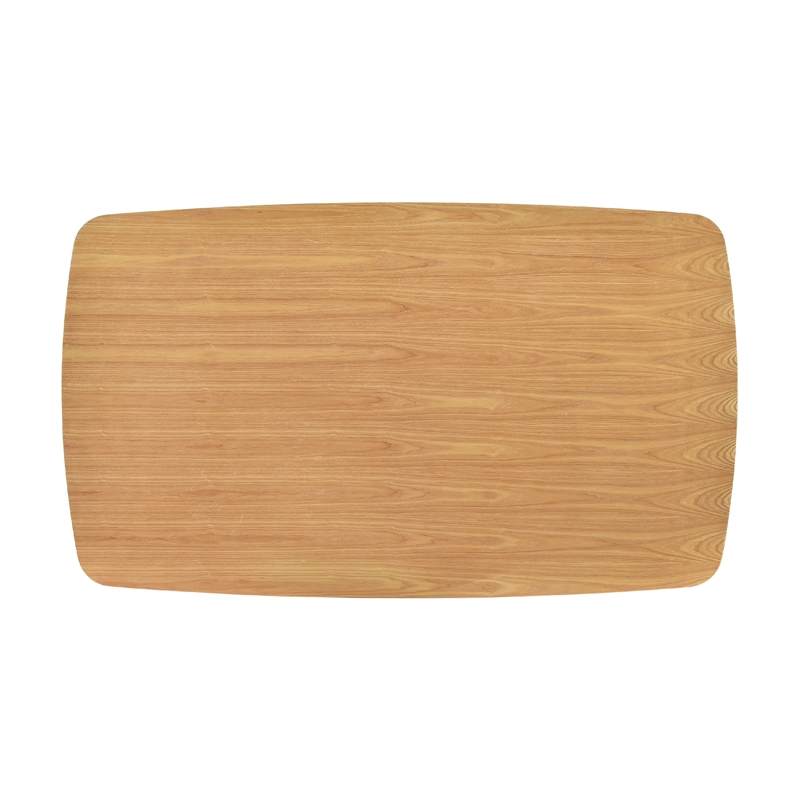 Jadie Dining Table-Tapered Legs-Natural Oak Wood Rectangular 60 Inch