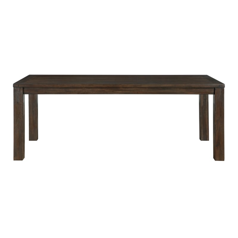 Harry Dining Table-Straight Legs-Rectangular Brown Acacia 79 Inch