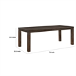 Harry Dining Table-Straight Legs-Rectangular Brown Acacia 79 Inch