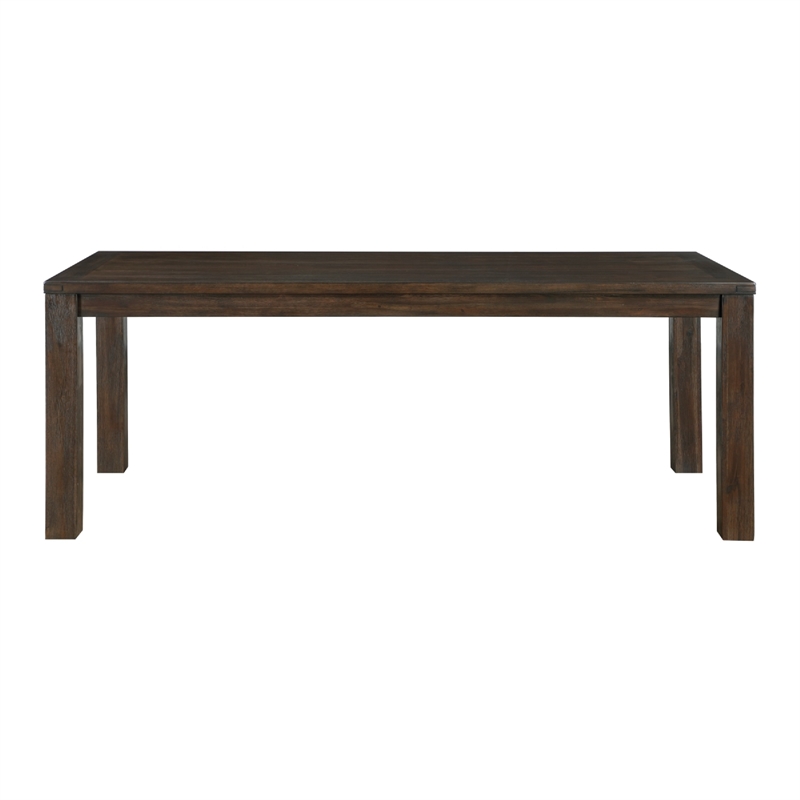 Harry Dining Table-Straight Legs-Rectangular Brown Acacia 79 Inch