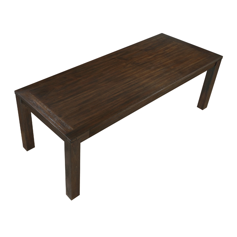 Harry Dining Table-Straight Legs-Rectangular Brown Acacia 79 Inch