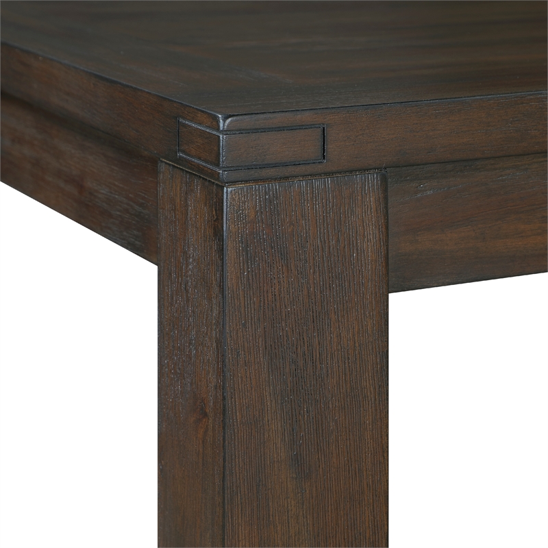Harry Dining Table-Straight Legs-Rectangular Brown Acacia 79 Inch