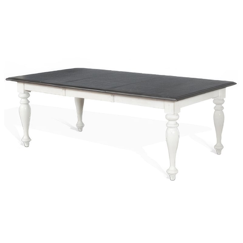 Orso Dining Table-White Mindi Wood-Rectangular Extendable 60-84 Inch