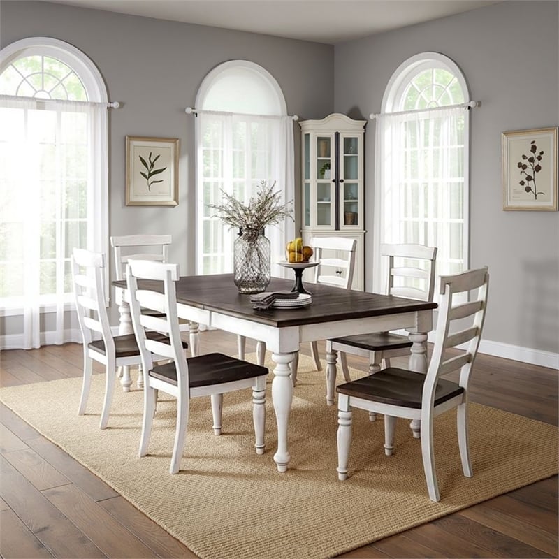 Orso Dining Table-White Mindi Wood-Rectangular Extendable 60-84 Inch