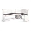 Orso 4pc Counter Height Breakfast Nook Dining Table-Off White Brown