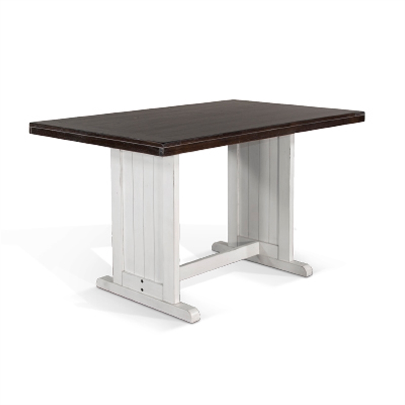 Orso 4pc Counter Height Breakfast Nook Dining Table-Off White Brown