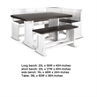 Orso 4pc Counter Height Breakfast Nook Dining Table-Off White Brown