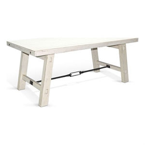 Rena Dining Table with Turnbuckles-74 Inch Mahogany Wood