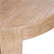 Milan Coffee Table- 32 Inch Round Top- Mango Wood - Open Sled Base